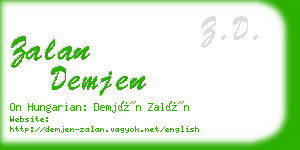 zalan demjen business card